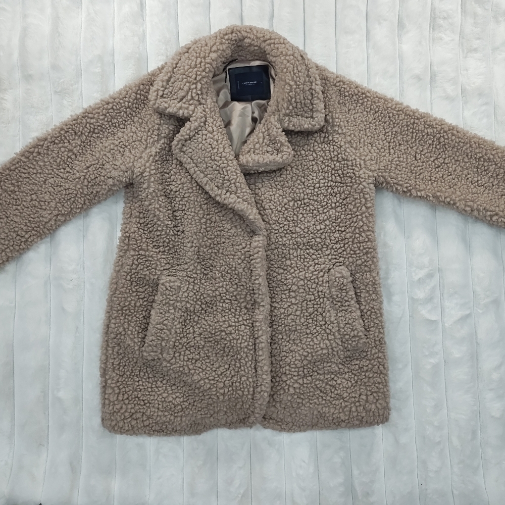 Cozy Tan Sherpa Coat